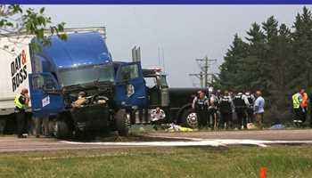 15 KILLED IN CANADA HIGHWAY CRASH AFTER TRUCK HITS BUS IN MANITOBA 