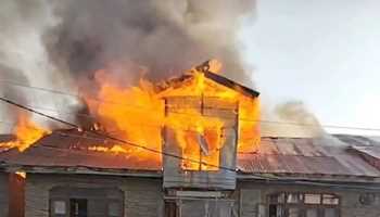 Three houses damaged in fire incident at Srinagar's Noorbagh area
