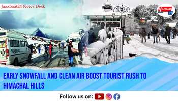 Early Snowfall and Clean Air Boost Tourist Rush to Himachal Hills
