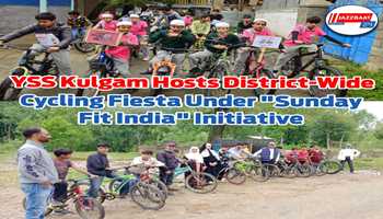 YSS Kulgam Hosts District-Wide Cycling Fiesta Under "Sunday Fit India" Initiative