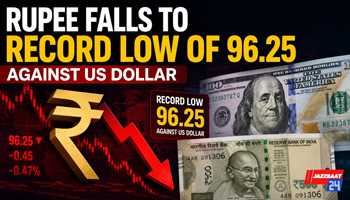 Rupee Falls to Record Low of 96.25 Against US Dollar
