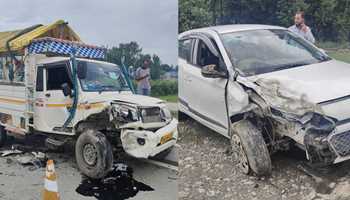 Cop Among Two Injured in Head-On Collision at Malpora on NH44