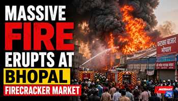 Massive Fire Erupts at Bhopal Firecracker Market