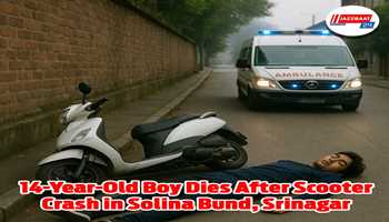 14-Year-Old Boy Dies After Scooter Crash in Solina Bund, Srinagar