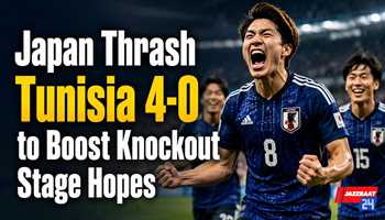 Japan Thrash Tunisia 4-0 to Boost Knockout Stage Hopes