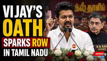 Vijay’s oath sparks row in Tamil Nadu
