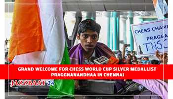 Grand Welcome for Chess World Cup Silver Medallist Praggnanandhaa in Chennai
