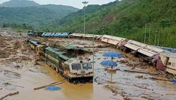 In Assam, over 500 families live on railway lines while villages are flooded