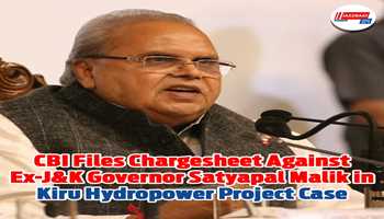 CBI Files Chargesheet Against Ex-J&K Governor Satyapal Malik in Kiru Hydropower Project Case