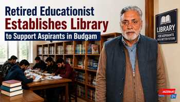 Retired Educationist Establishes Library to Support Aspirants in Budgam

