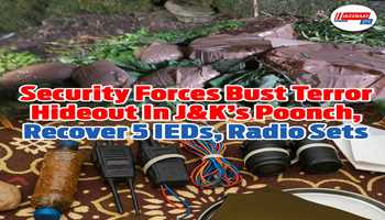 Security Forces Bust Terror Hideout In J&K’s Poonch, Recover 5 IEDs, Radio Sets