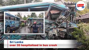 Sri Lanka: over 35 hospitalized in bus crash
