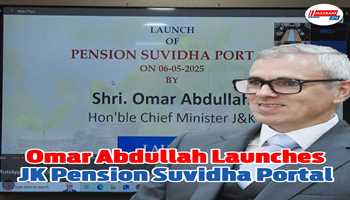 Omar Abdullah launches JK Pension Suvidha portal:-