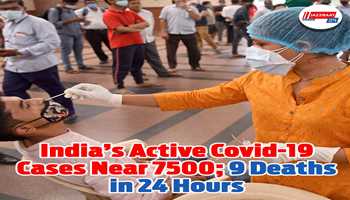 India’s Active Covid-19 Cases Near 7500; 9 Deaths in 24 Hours