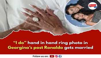 “I do” hand in hand ring photo in Georgina’s post Ronaldo gets married