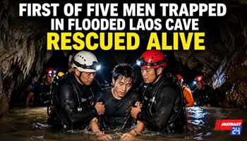 First of Five Men Trapped in Flooded Laos Cave Rescued Alive