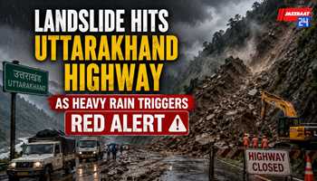 Landslide Hits Uttarakhand Highway as Heavy Rain Triggers Red Alert
