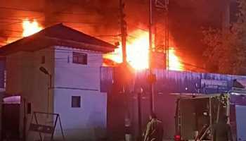 Kothibagh police station partially gutted in overnight blaze