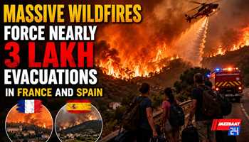 Massive Wildfires Force Nearly 3 Lakh Evacuations in France and Spain