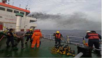 Indian Navy Rescues 14 Indians, Douses Fire  on Palau-Flagged Tanker in Arabian Sea 