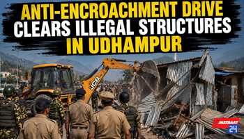 Anti-Encroachment Drive Clears Illegal Structures in Udhampur
