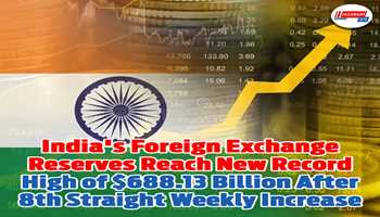 India's Foreign Exchange Reserves Reach New Record High of $688.13 Billion After 8th Straight Weekly Increase