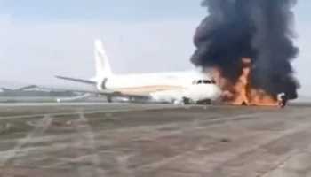 Chinese Airbus catches fire, aborts takeoff, passengers suffer minor injuries