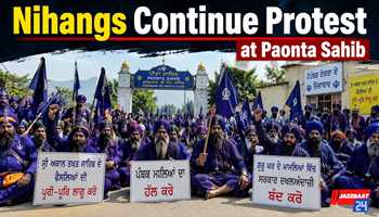 Nihangs Continue Protest at Paonta Sahib