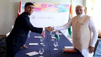 INDIA AND UK'S PM DISCUSSES BOTH COUNTRIES PROGRESS IN FTA NEGOTIATIONS