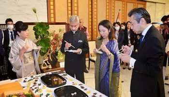 JAISHANKAR APPLAUDS THE AMBASSADOR OF JAPAN FOR COMMEMORATING THE 70TH ANNIVERSARY OF THEIR DIPLOMATIC TIES