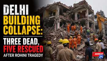 Delhi Building Collapse: Three Dead, Five Rescued After Rohini Tragedy
