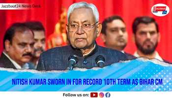Nitish Kumar sworn in for record 10th term as Bihar CM

