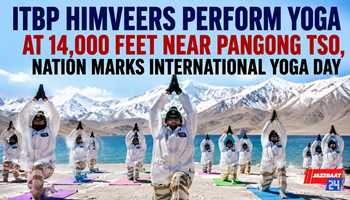 ITBP Himveers Perform Yoga at 14,000 Feet Near Pangong Tso, Nation Marks International Yoga Day
