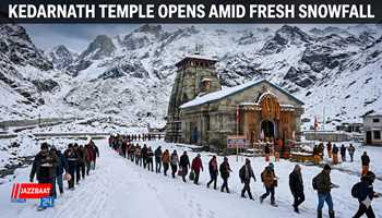 Kedarnath Temple Opens Amid Fresh Snowfall