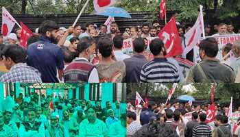 Workers, Farmers, and Students Unite in Kulgam as Left Parties Support Nationwide Strike