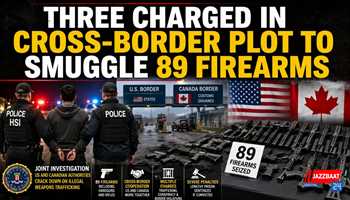 Three charged in cross-border plot to smuggle 89 firearms