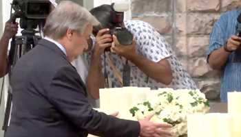 UN SECRETARY GENERAL PAYS TRIBUTE TO MUMBAI TERROR ATTACK VICTIMS