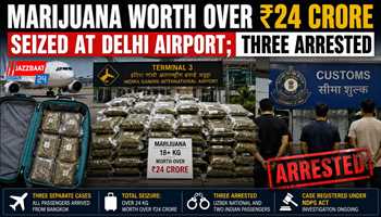 Marijuana worth over ₹24 crore seized at Delhi airport; three arrested

