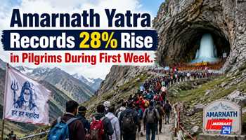 Amarnath Yatra Records 28% Rise in Pilgrims During First Week
