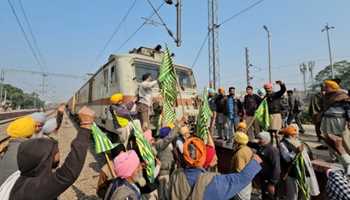 Farmers Halt Trains After Delhi Push Stopped  
