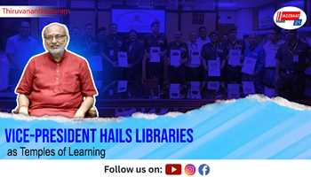 Vice-President Hails Libraries as Temples of Learning
