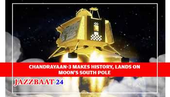 CHANDRAYAAN-3 MAKES HISTORY, LANDS ON MOON'S SOUTH POLE 
