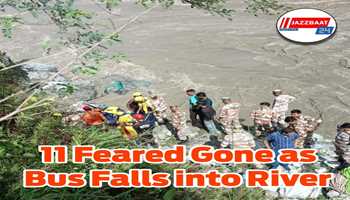 11 Feared Gone as Bus Falls into River