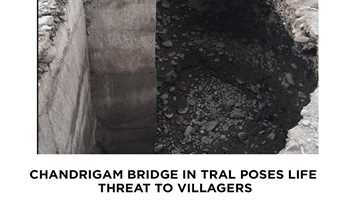 Chandrigam Bridge in Tral poses life threat to villagers
