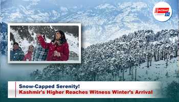 Snow-Capped Serenity! Kashmir's Higher Reaches Witness Winter’s Arrival

