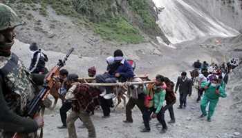 FIRST BATCH OF PILGRIMS ARRIVE AT AMARNATH YATRI NIWAS BASE CAMP 