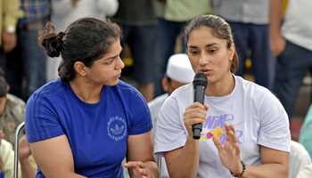 POLICE ENFORCES SECTION 144 AT RAJGHAT, PREVENTS PRESS CONFERENCE: VINESH PHOGAT