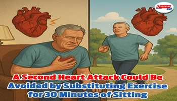 A second heart attack could be avoided by substituting exercise for 30 minutes of sitting