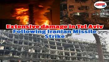 Extensive damage in Tel Aviv following Iranian missile strike.