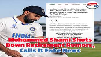 Mohammed Shami Shuts Down Retirement Rumors, Calls It Fake News